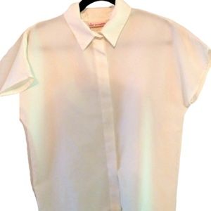 Fire Islander Women's Blouse Size M Beige‎ Sheer